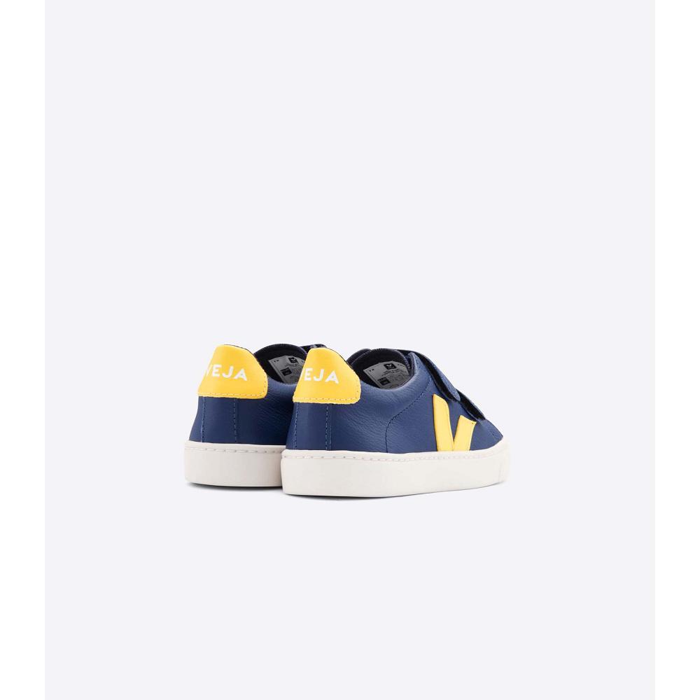 Kids' Veja ESPLAR CHROMEFREE Sneakers Navy | ZA 823CTV